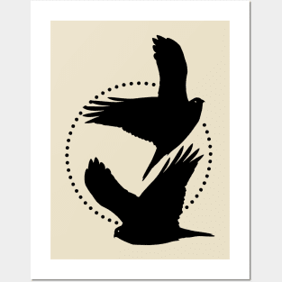 Twin Birds Geometry Posters and Art